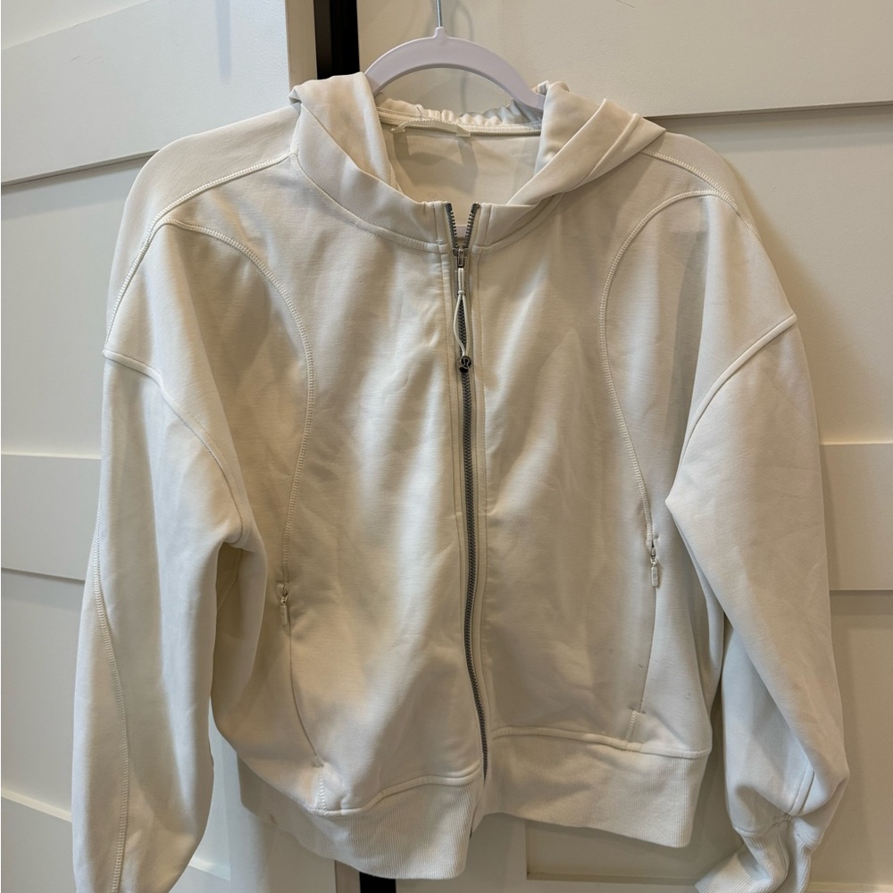 Lululemon Cream Zip-Up Hoodie